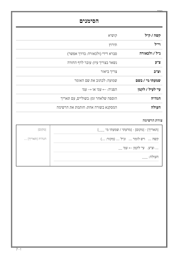 הסימנים